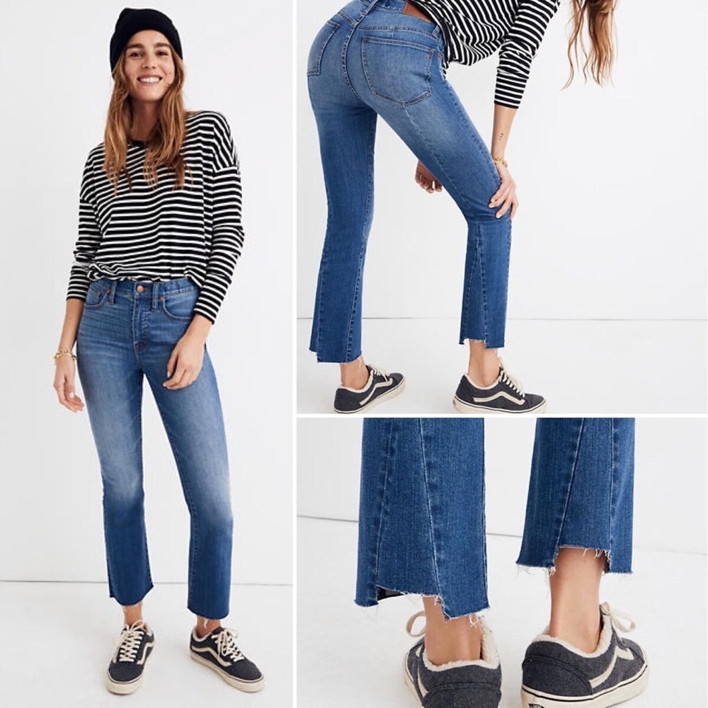 Madewell Cali Demi-Boot Jeans Kemper Wash Back-Seam Edition 26 NWT Medium Blue